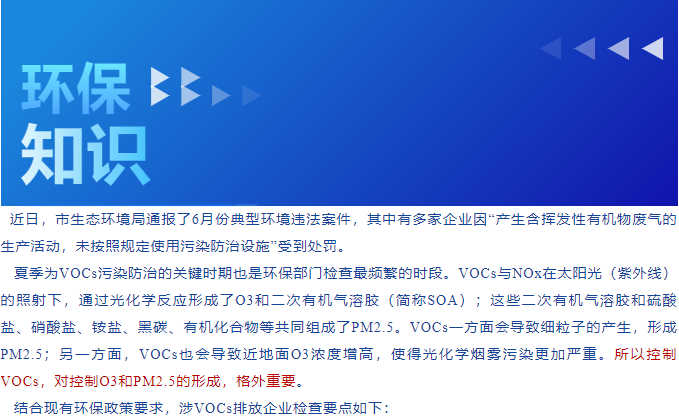 環(huán)保管家丨涉VOCs排放企業(yè)污染防治要求