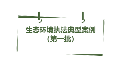 典型案例丨2024年省內(nèi)生態(tài)環(huán)境執(zhí)法典型案例（第一批）（一）